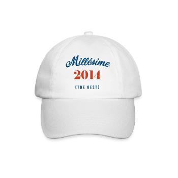 MILLESIME 2014, anniversaire 7 ans personnalisé - Casquette classique - blanc/blanc - Devant
