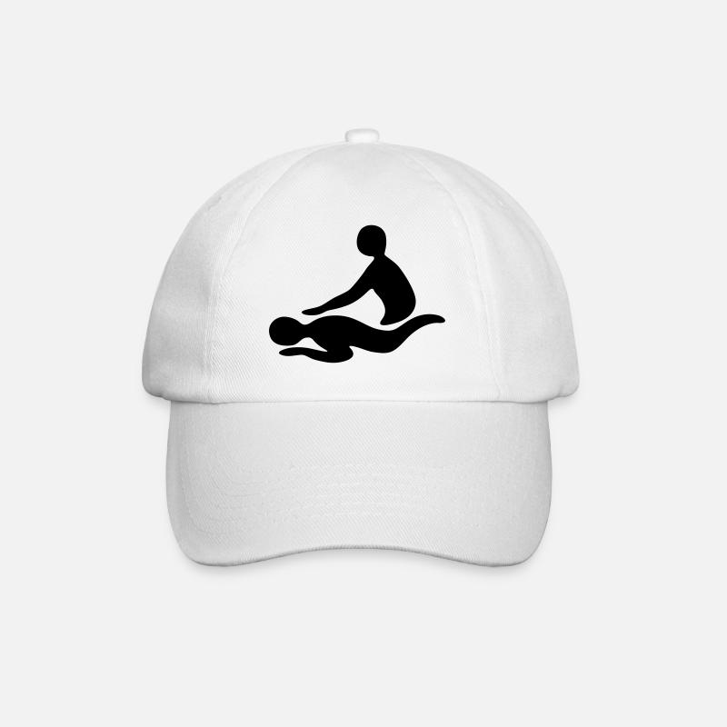 Massage - Baseballkappe - Weiß/Weiß