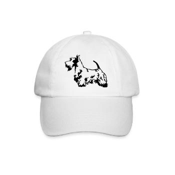 Scottish Terrier - Baseballkappe - Weiß/Weiß - Vorne