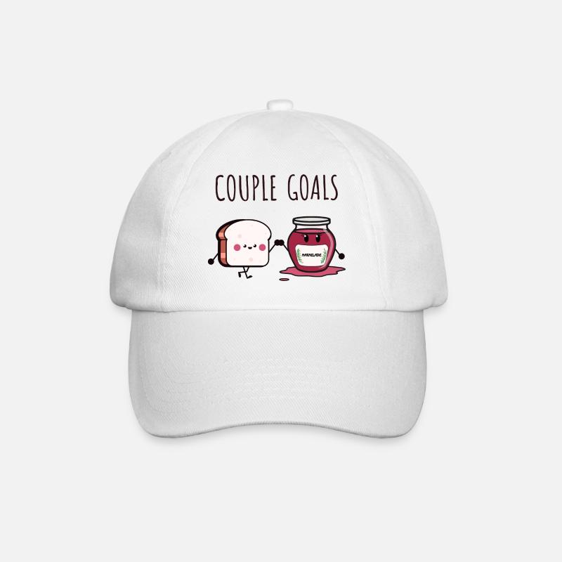 Objectifs de couple toast et confiture - Casquette classique - blanc/blanc