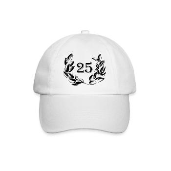 25 ans anniversaire anniversaire années symbole de laurier - Casquette classique - blanc/blanc - Devant