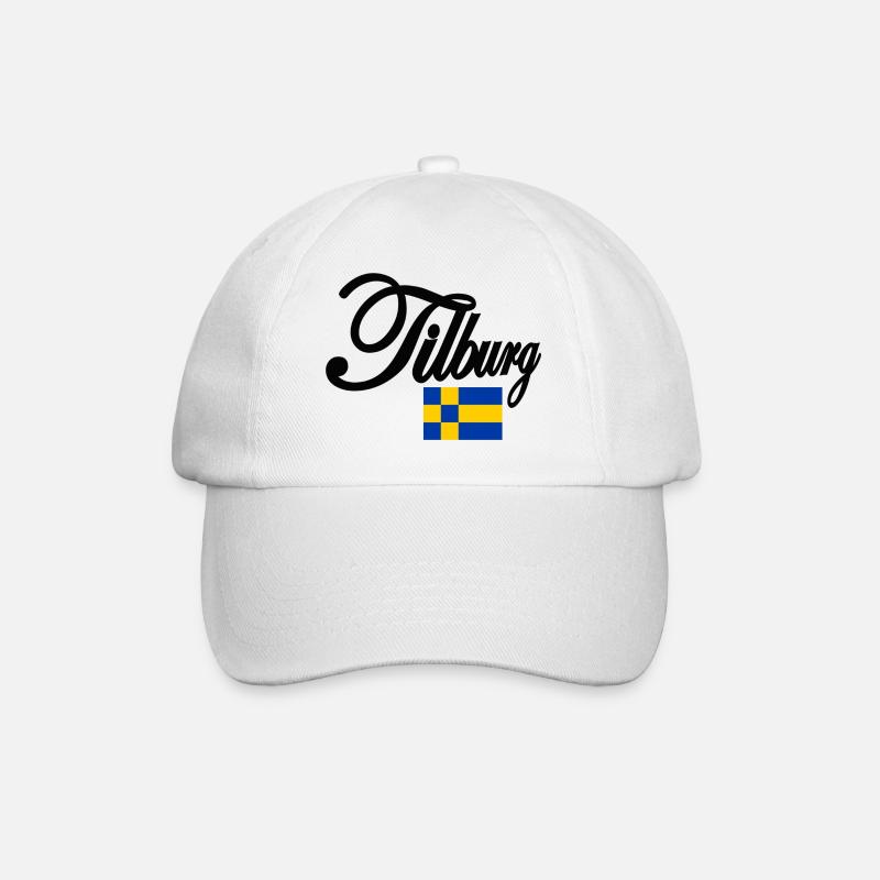 Tilburg avec le jaune bleu de drapeau - Casquette classique - blanc/blanc