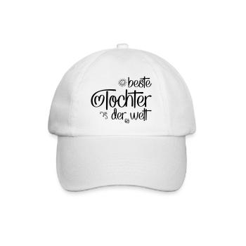Beste Tochter der Welt - Baseballkappe - Weiß/Weiß - Vorne