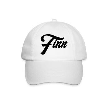 Name Finn geometrisches Muster auf Textilien - Baseballkappe - Weiß/Weiß - Vorne