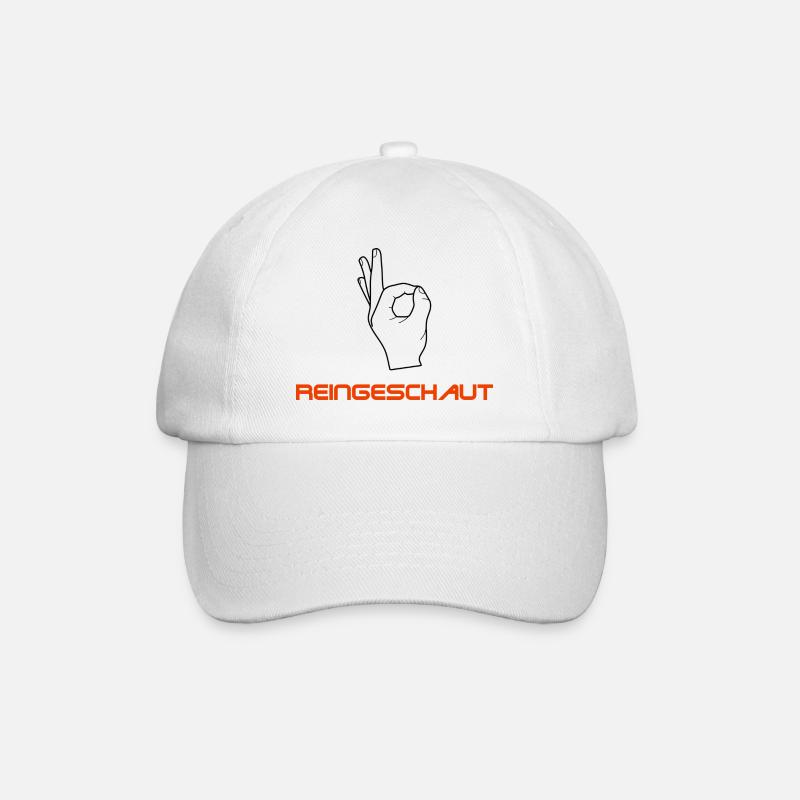 reingeschau - Baseballkappe - Weiß/Weiß