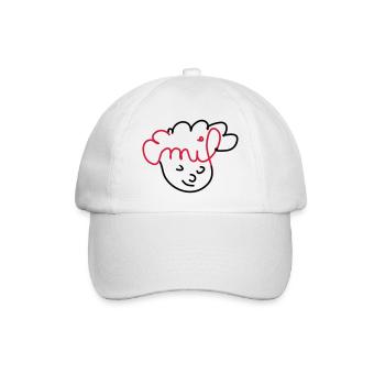 Emil visage dessin - Casquette classique - blanc/blanc - Devant