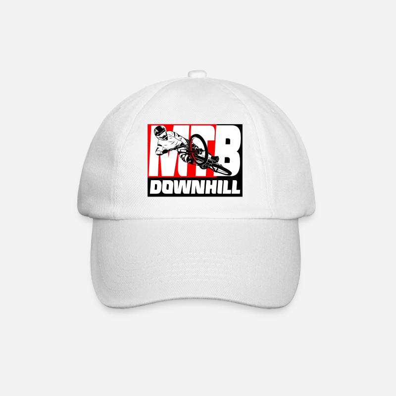 Downhill - MTB - Mountain biker - Baseball Cap - white/white