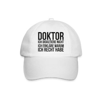 Doktor Student Phd Geschenk Dissertation - Baseballkappe - Weiß/Weiß - Vorne