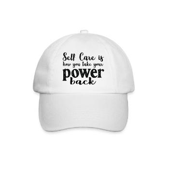 Self Care is how you take your power back - Casquette classique - blanc/blanc - Devant