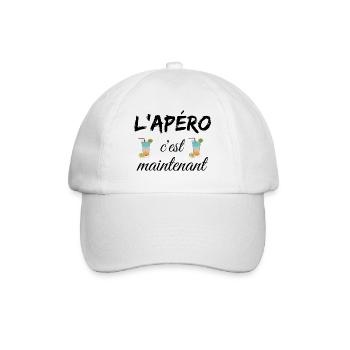 L'apéro c'est maintenant - Casquette classique - blanc/blanc - Devant