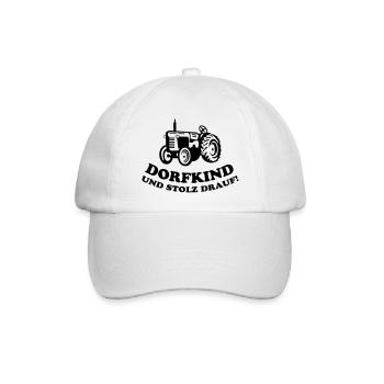 traktor dorfkind stolz drauf - Baseballkappe - Weiß/Weiß - Vorne