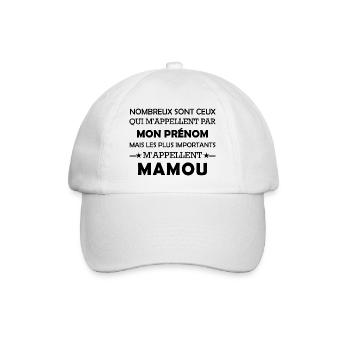 humour mamou - Casquette classique - blanc/blanc - Devant