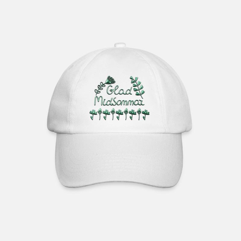 Schweden Mittsommer - Baseballkappe - Weiß/Weiß