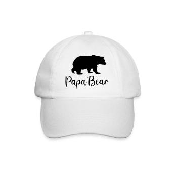 Papa Bär Bester Vater Geschenkidee Familie - Baseballkappe - Weiß/Weiß - Vorne