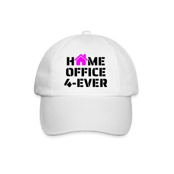 Home Office pink schwarz - Baseballkappe - Weiß/Weiß - Vorne
