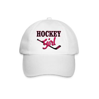 Hockey Girl Ice Hockey Player Sports - Baseball Cap - white/white - Front