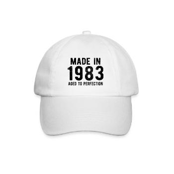 Made in 1983 aged to perfection - Baseballkappe - Weiß/Weiß - Vorne