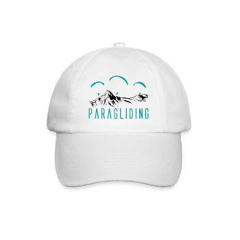 Paragliding Paragleiter Gleitschirm - Baseballkappe - Weiß/Weiß - Vorne
