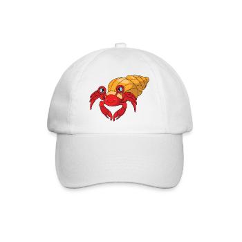 Hermit crab - Baseball Cap - white/white - Front