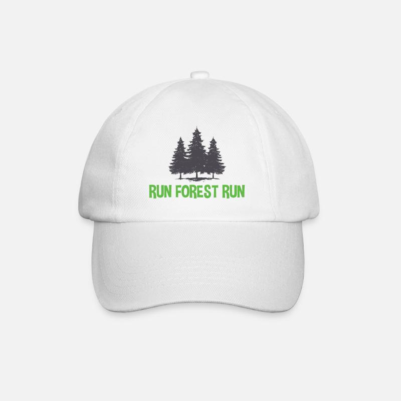 Run Forest Run - Baseballkappe - Weiß/Weiß