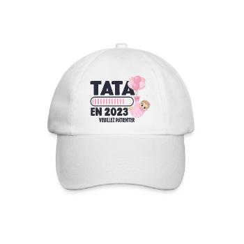 Annonce Grossesse Originale Future Tata En 2023 - Casquette classique - blanc/blanc - Devant