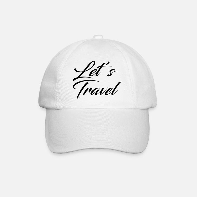 let's travel - Baseballkappe - Weiß/Weiß