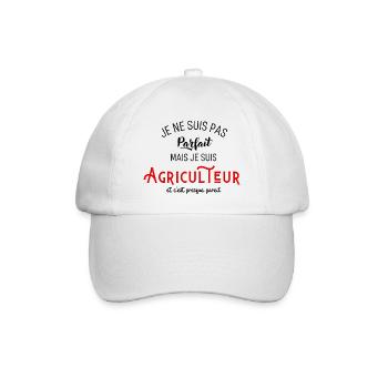 Pas parfait mais agriculteur - Casquette classique - blanc/blanc - Devant