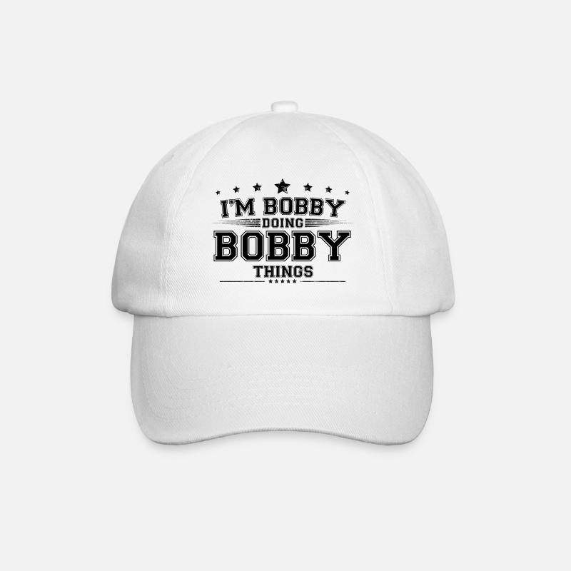 i’m Bobby doing Bobby things - Baseball Cap - white/white