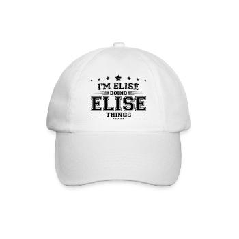 i’m Elise doing Elise things - Baseball Cap - white/white - Front