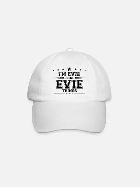 Ich bin Evie macht Evie Dinge - Baseballkappe - Weiß/Weiß
