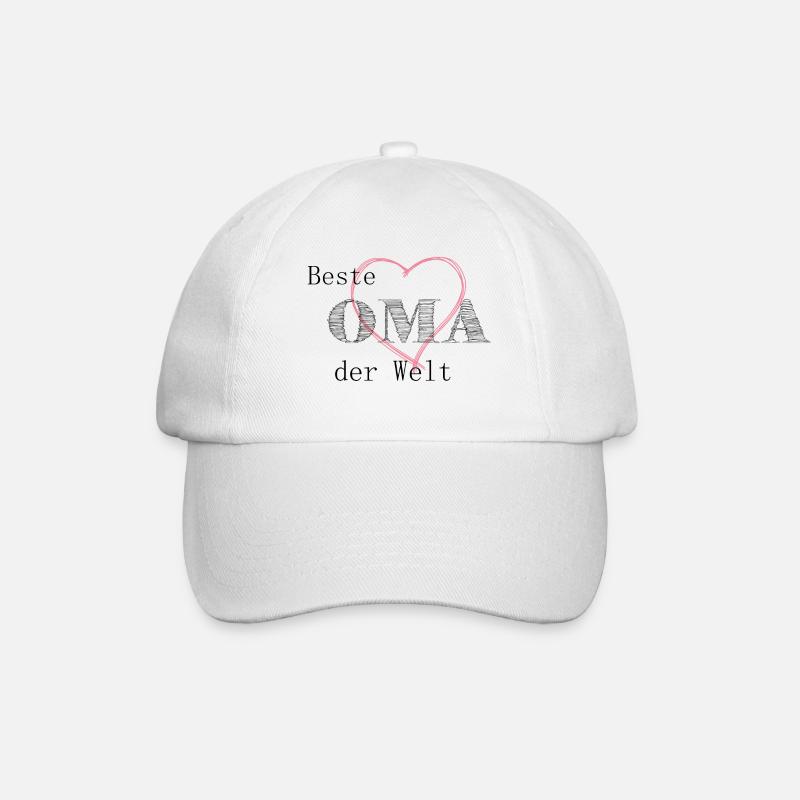 Beste Oma - Baseballkappe - Weiß/Weiß
