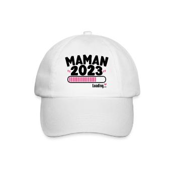Future Maman 2023 Annonce Grossesse Enceinte - Casquette classique - blanc/blanc - Devant