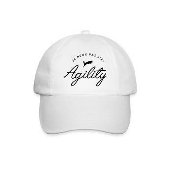 je peux pas j'ai agility - Casquette classique - blanc/blanc - Devant