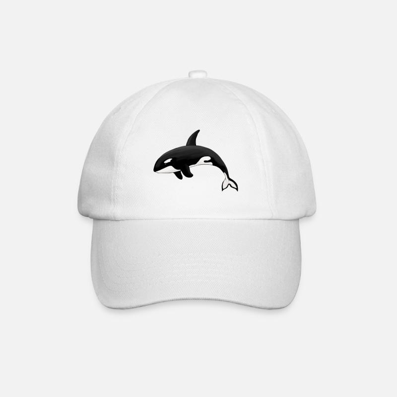 Orca Killerwal Schwertwal Orka - Baseballkappe - Weiß/Weiß