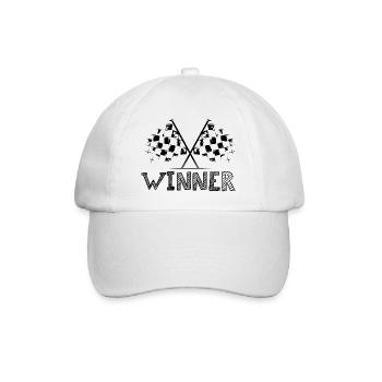 Vainqueur Flag Car Racing Icons Logo icône Équipe - Casquette classique - blanc/blanc - Devant