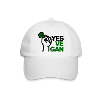 Vegan Vegetarian Vegan Yes, ve gan animal lover - Baseball Cap - white/white - Front