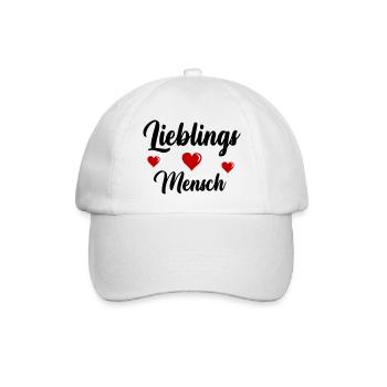 Lieblings Mensch - Baseballkappe - Weiß/Weiß - Vorne