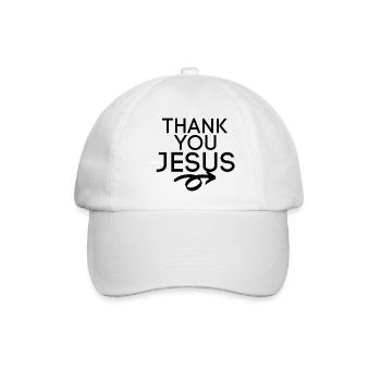 Merci Jésus T-shirt chrétien Slogan biblique - Casquette classique - blanc/blanc - Devant