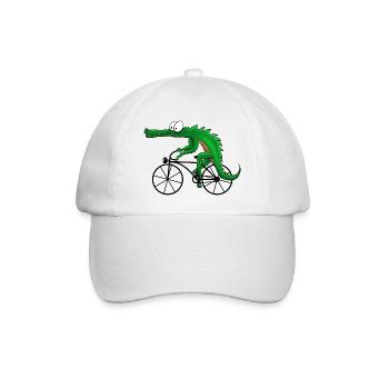 Crocodile avec vélo - Casquette classique - blanc/blanc - Devant
