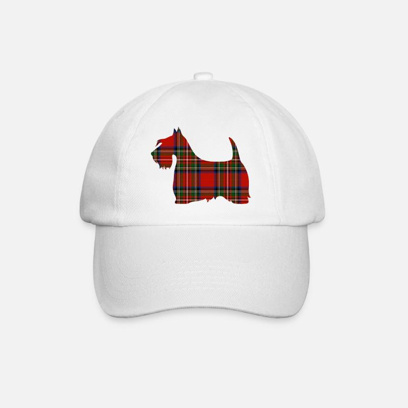 Tartan Scottie - Baseball Cap - white/white