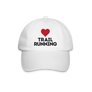 Ich liebe Trailrunning - Baseballkappe - Weiß/Weiß - Vorne