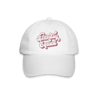Birthday Squad Matching Group Birthday Party Gift - Baseball Cap - white/white - Front