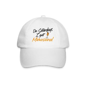 On Saturdays I Get Mimosional Brunch Shirt - Baseballkappe - Weiß/Weiß - Vorne