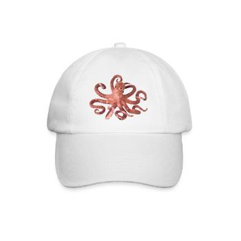 Kraken Octopus Tintenfisch Design - Baseballkappe - Weiß/Weiß - Vorne