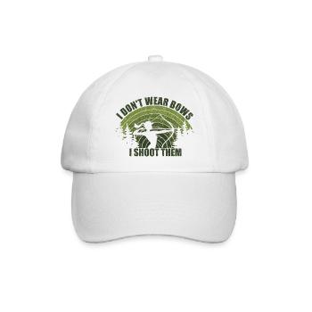 Archery bowhunting archer bow hunter girl - Baseball Cap - white/white - Front