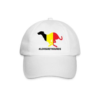 Greyhound Belgium #Lovegreyhounds - Baseball Cap - white/white - Front