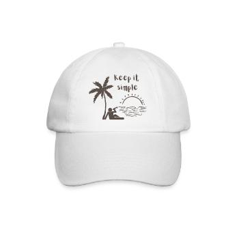 Keep it simple - Baseballkappe - Weiß/Weiß - Vorne