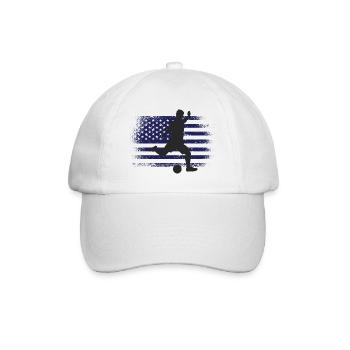 USA Fußball Trikot Amerikanische Flagge - Baseballkappe - Weiß/Weiß - Vorne