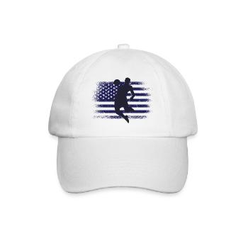 USA Fußball Trikot Amerikanische Flagge - Baseballkappe - Weiß/Weiß - Vorne