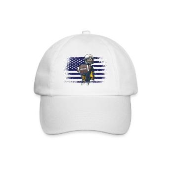 Maillot de football américain Drapeau des États-Unis - Casquette classique - blanc/blanc - Devant